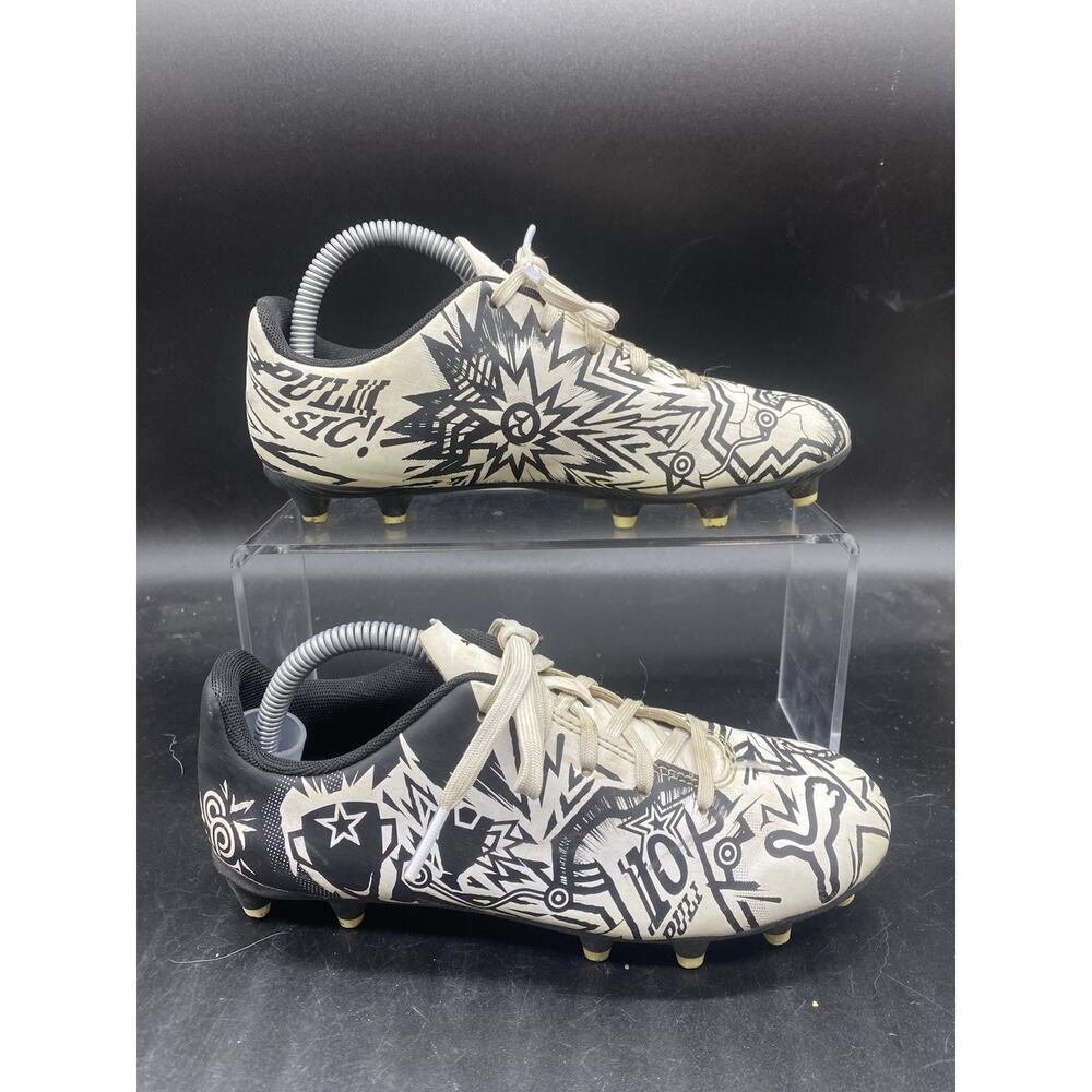 Puma Christian Pulisic Kids Size 3 Tacto II White Black Soccer Cleats 107500-04